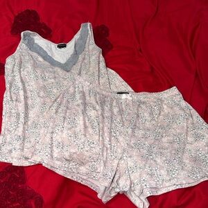 HARI Pink and Gray Floral Sleepwear Set